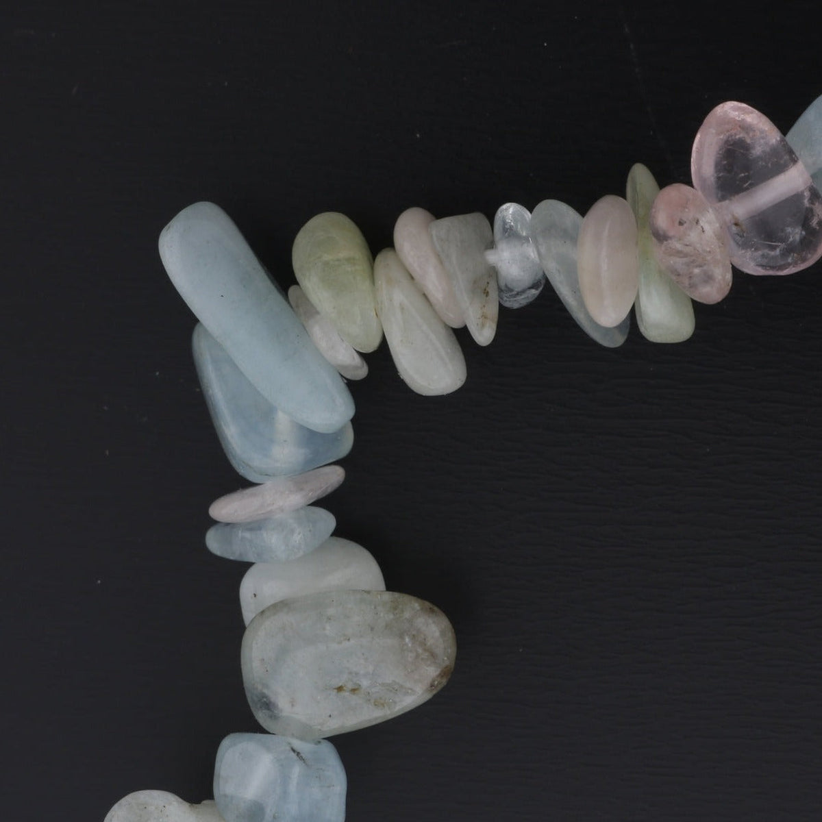 Aquamarine Morganite Bead Bracelet