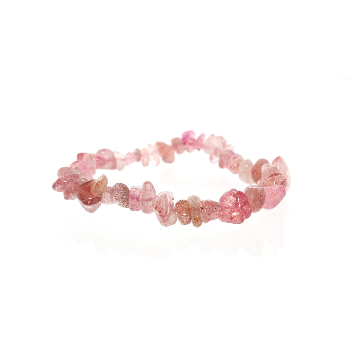 Strawberry Quartz Chip Bracelet