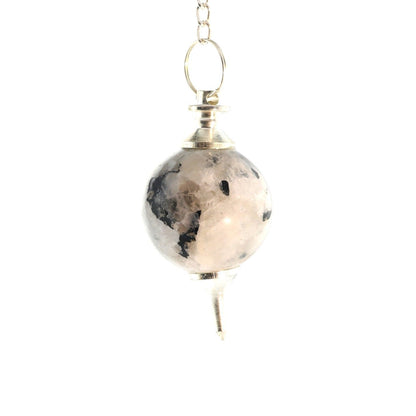 Rainbow Moonstone Ball and Point Pendulum - 3 Pack