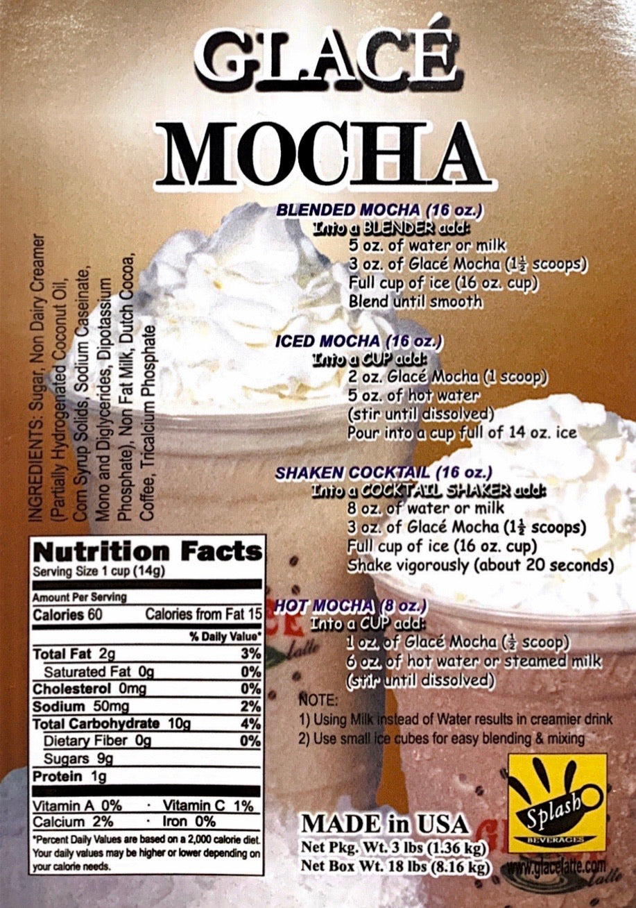Mocha 4 in 1 Bubble Tea / Latte and Frappe Mix - Multi-Use Powdered Beverage Mix - Ships Free Within Canada on Orders Above CAD $199
