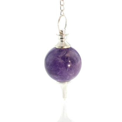 Amethyst Ball and Point Pendulum - 3 Pack