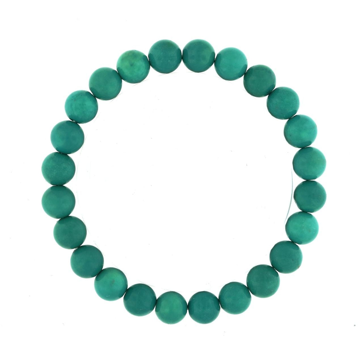 Turquoise Round Bracelet - 8mm (Enhanced)