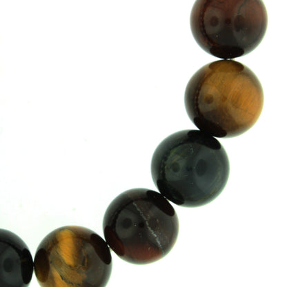 Tiger's Eye Mix Round Bracelet - 12mm