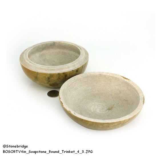 Soapstone Trinket Box - 4" Wide