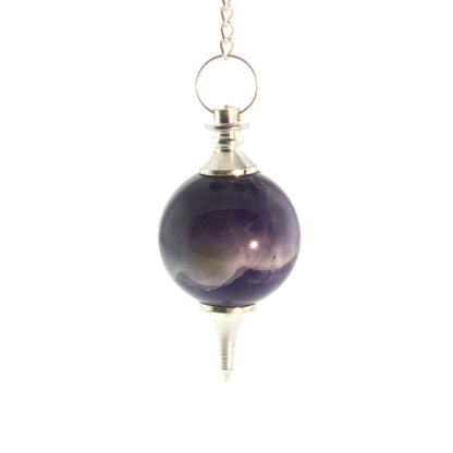 Amethyst Ball and Point Pendulum - 3 Pack
