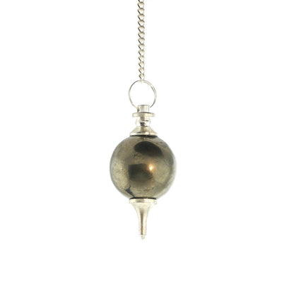 Pyrite Ball and Point Pendulum - 3 Pack