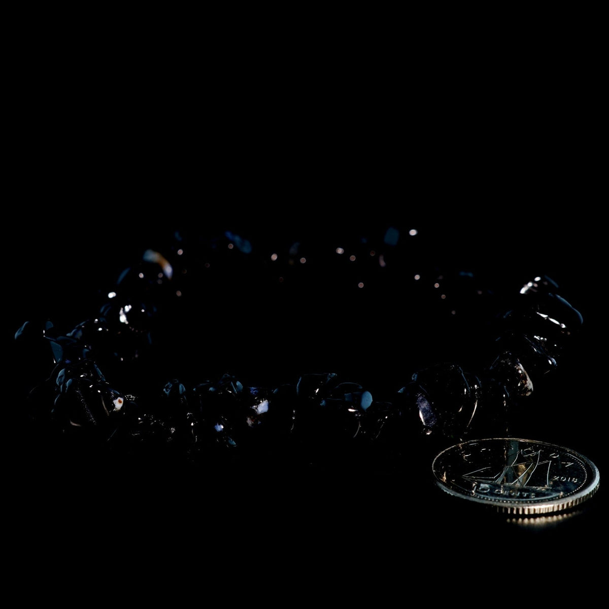 Agate Black Chip Bracelet (Enhanced)