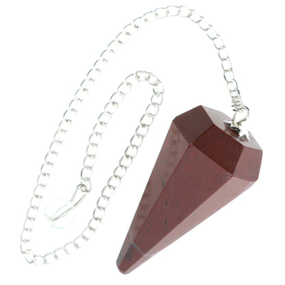 Red Jasper Pendulum 6 Facet & Bead - 3 Pack