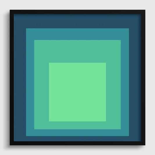 Inspired by Josef Albers - Sarah - Homage to the Square Giclee Print: Mid-Century Modern Art