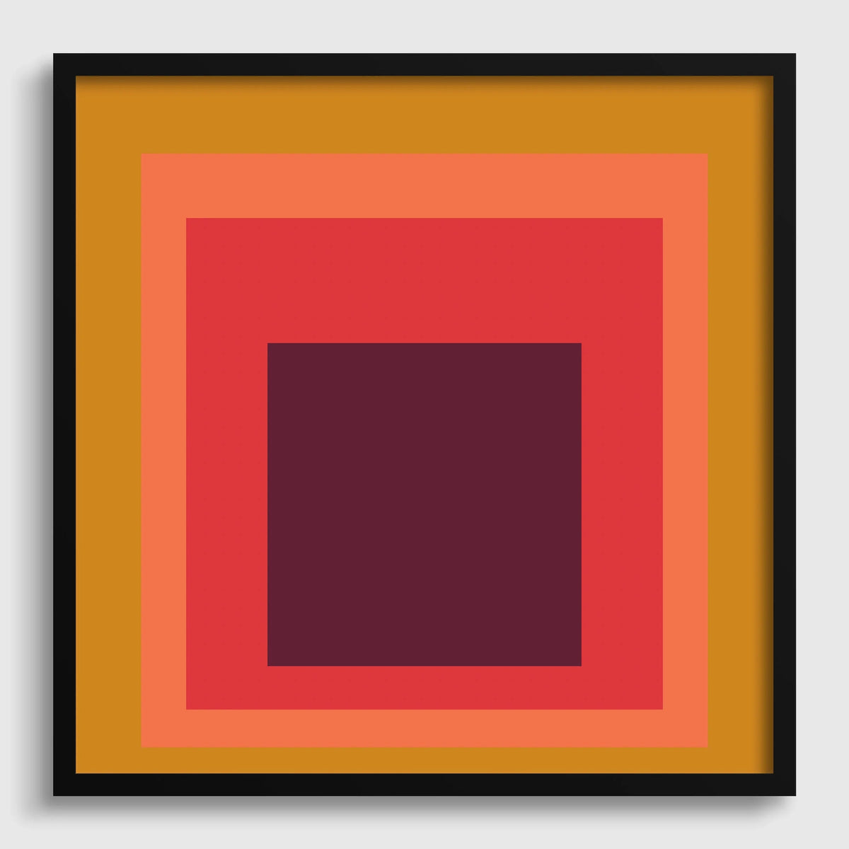 Inspired by Josef Albers 'Split Peach' Giclee Print: Mid-Century Modern Art 'Homage to the Square'