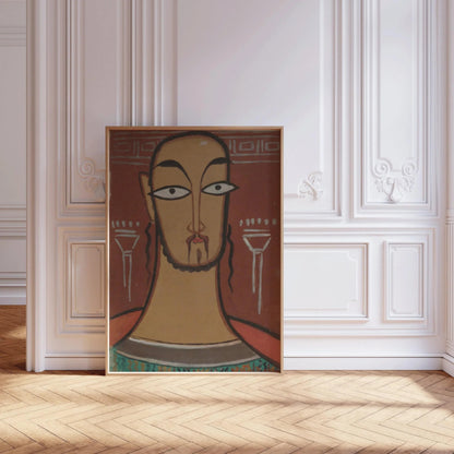 Jamini Roy - Christ (Jishu) | Bengali Art (available handframed or unframed)