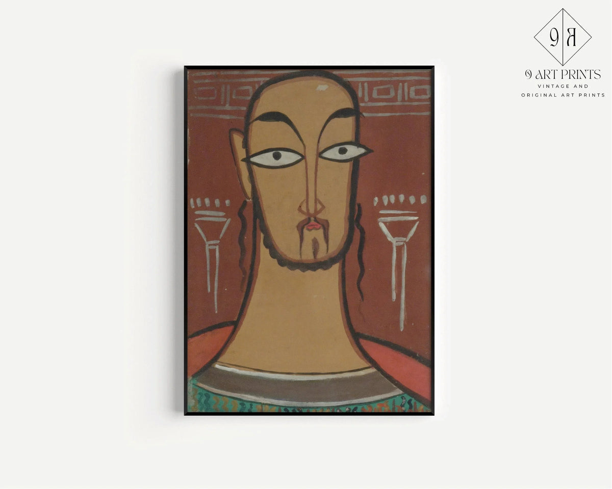 Jamini Roy - Christ (Jishu) | Bengali Art (available handframed or unframed)