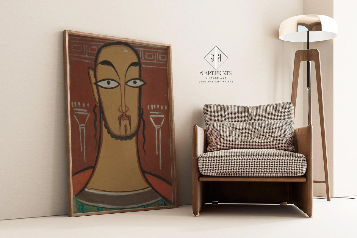 Jamini Roy - Christ (Jishu) | Bengali Art (available handframed or unframed)
