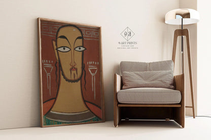 Jamini Roy - Christ (Jishu) | Bengali Art (available handframed or unframed)