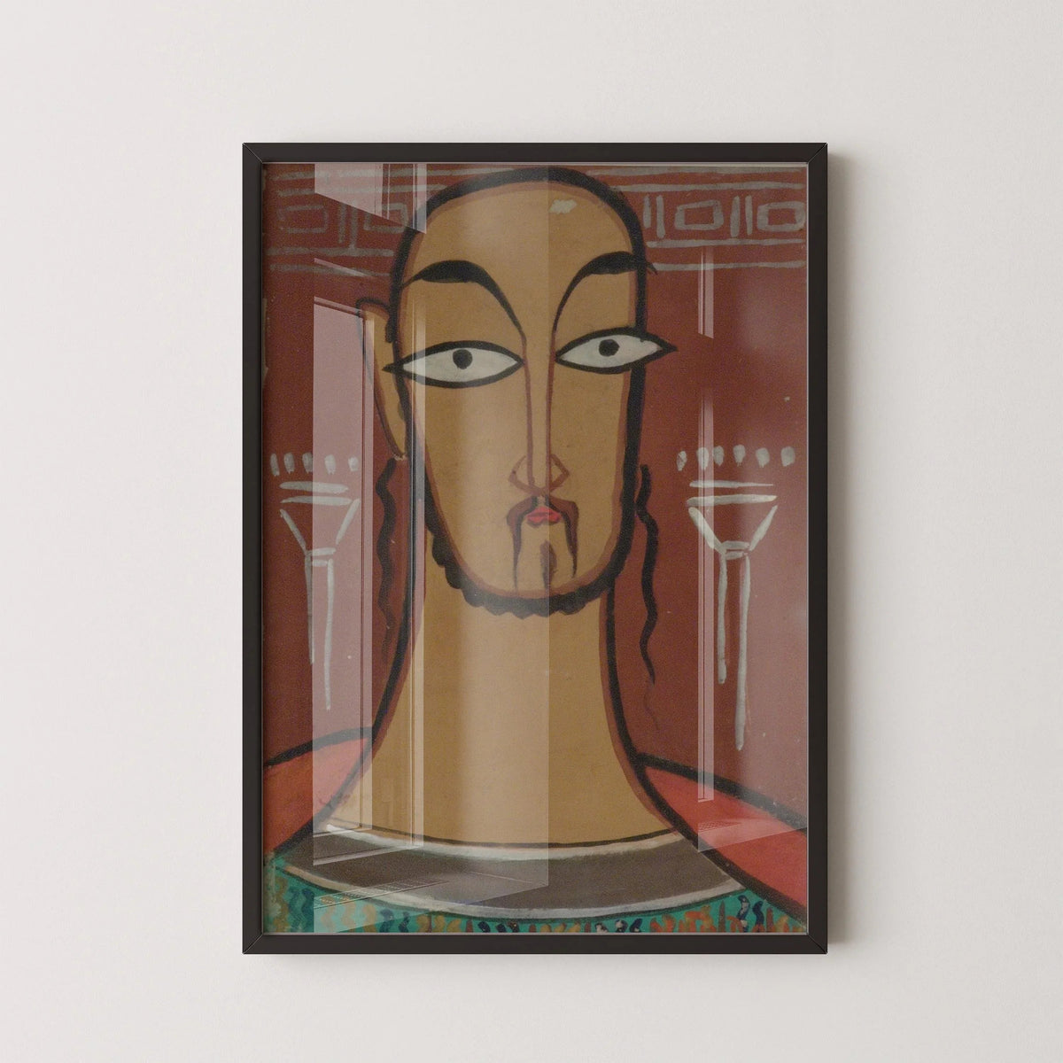 Jamini Roy - Christ (Jishu) | Bengali Art (available handframed or unframed)