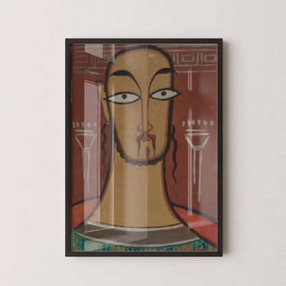 Jamini Roy - Christ (Jishu) | Bengali Art (available handframed or unframed)