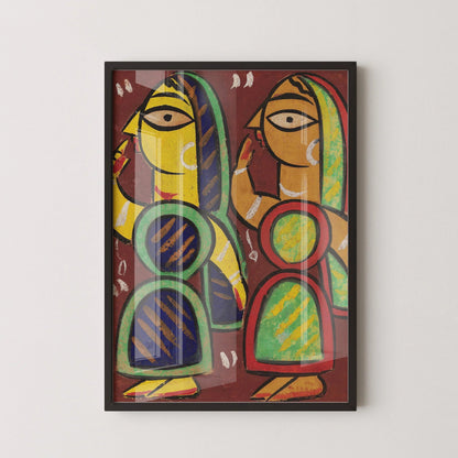 Jamini Roy - Untitled | Famous Bengali (West Bengal, India) Art (available handframed or unframed)