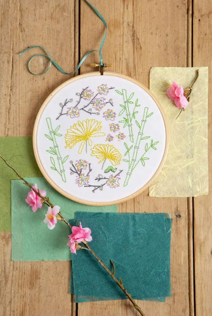 Hawthorn Handmade - Kit de broderie Jardin japonais
