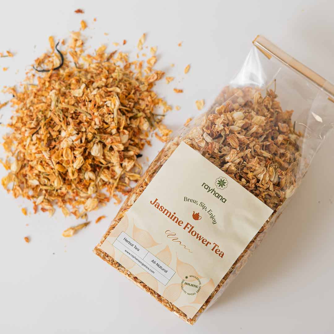 Tisane de fleur de jasmin – Rayhana Organics – Fleurs entières séchées