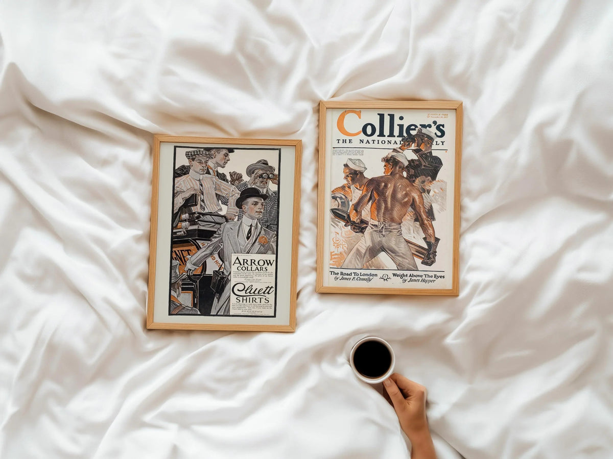 JC Leyendecker & Penfield Collier Magazine Art Print Duo