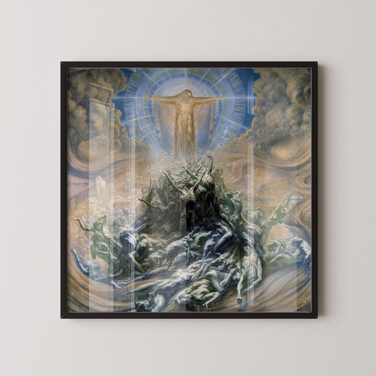 Jean Delville "Mon de Dieu" Giclee Art Print: Esoteric Symbolism, Beige Monochrome
