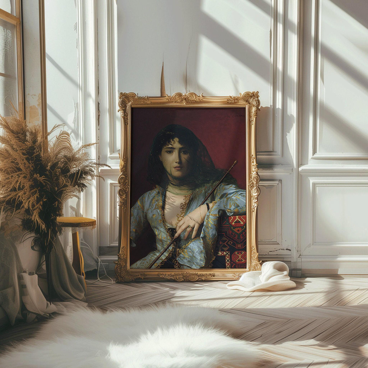 Jean-Léon Gérôme - Veiled Circassian Beauty | Orientalist Art (available handframed or unframed)