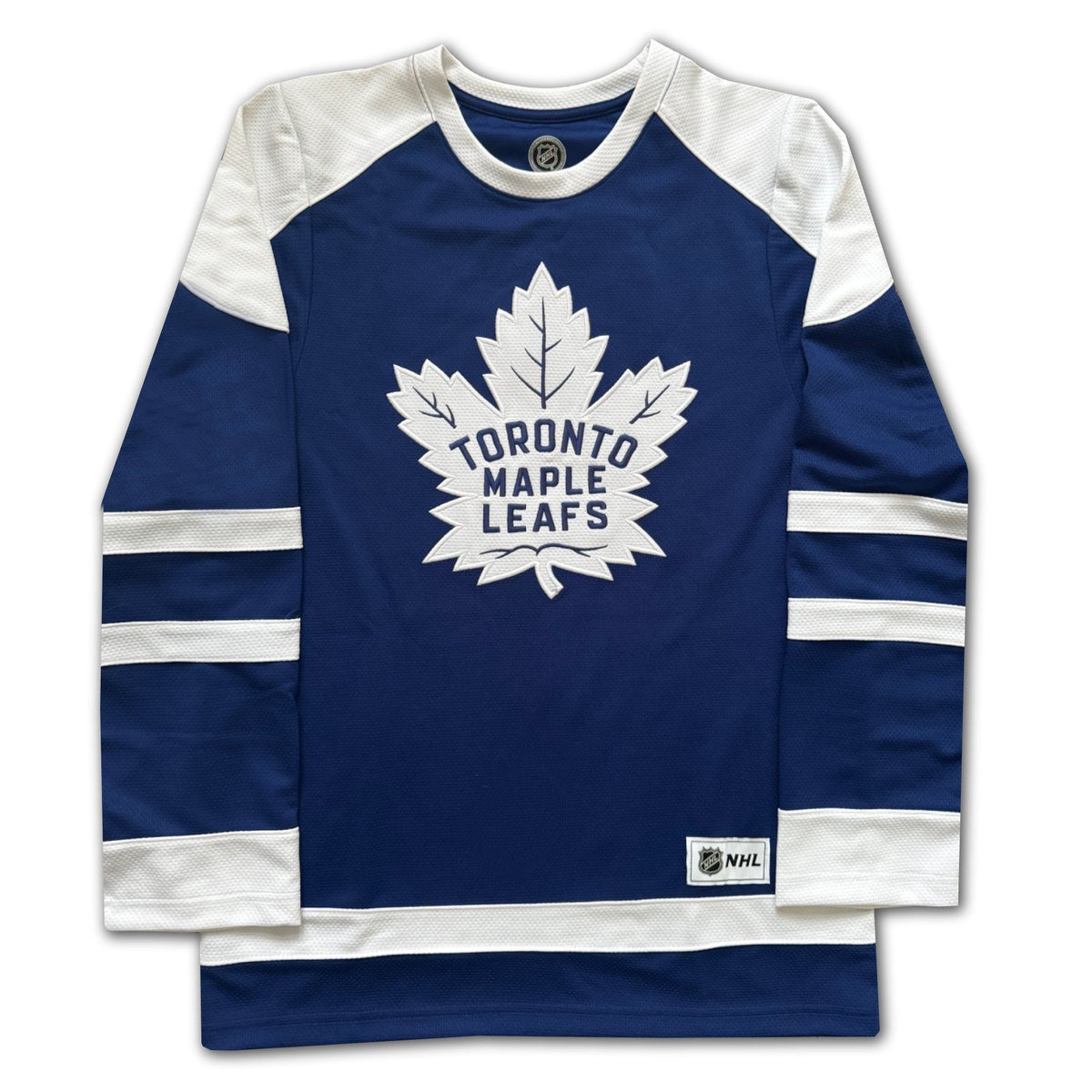 Johnny Bower Signed Toronto Hockey Fan Jersey - Blue, X-Large