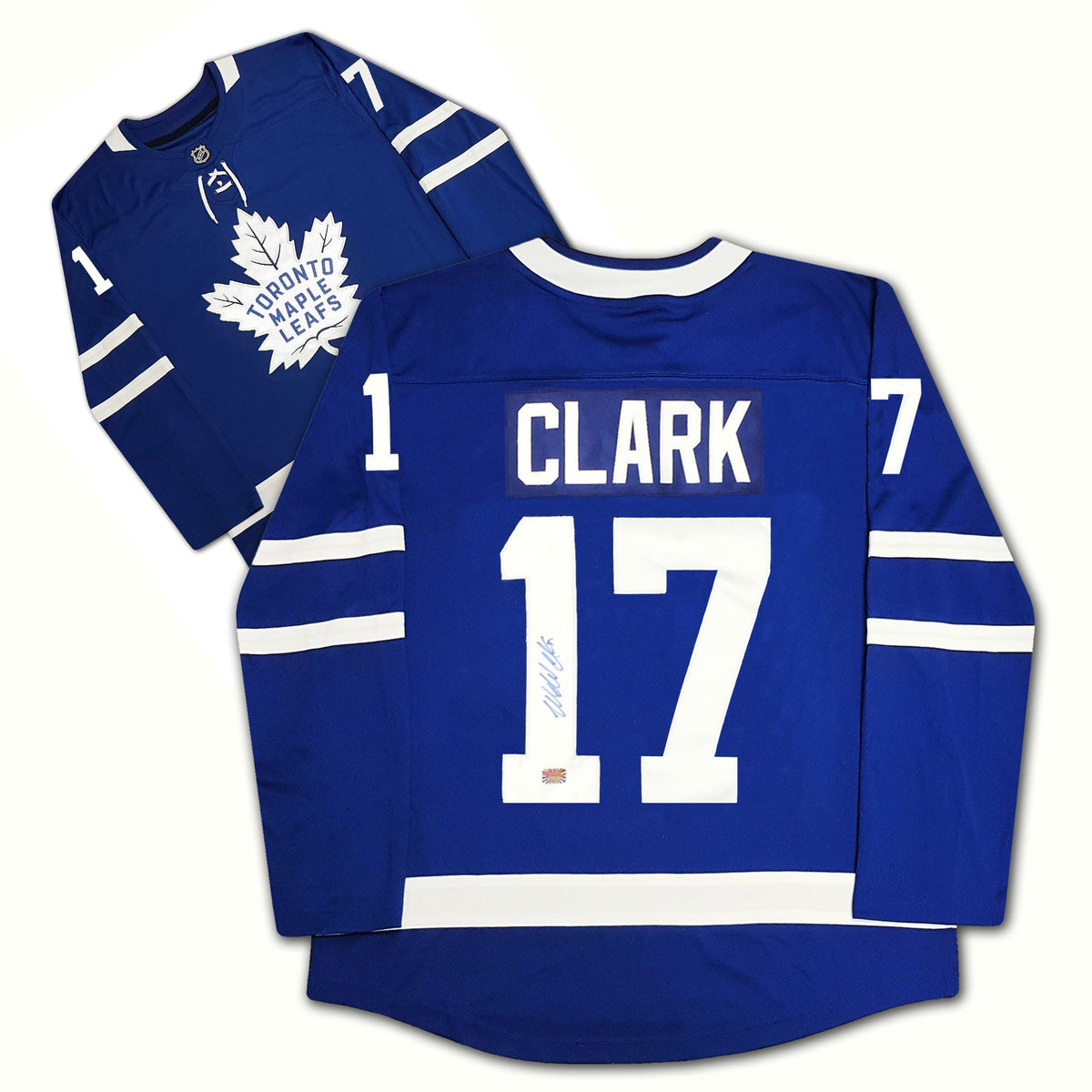 Wendel Clark Autographed Toronto Maple Leafs Blue Jersey