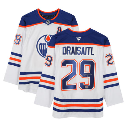 Leon Draisaitl Autographed Edmonton Oilers White Jersey