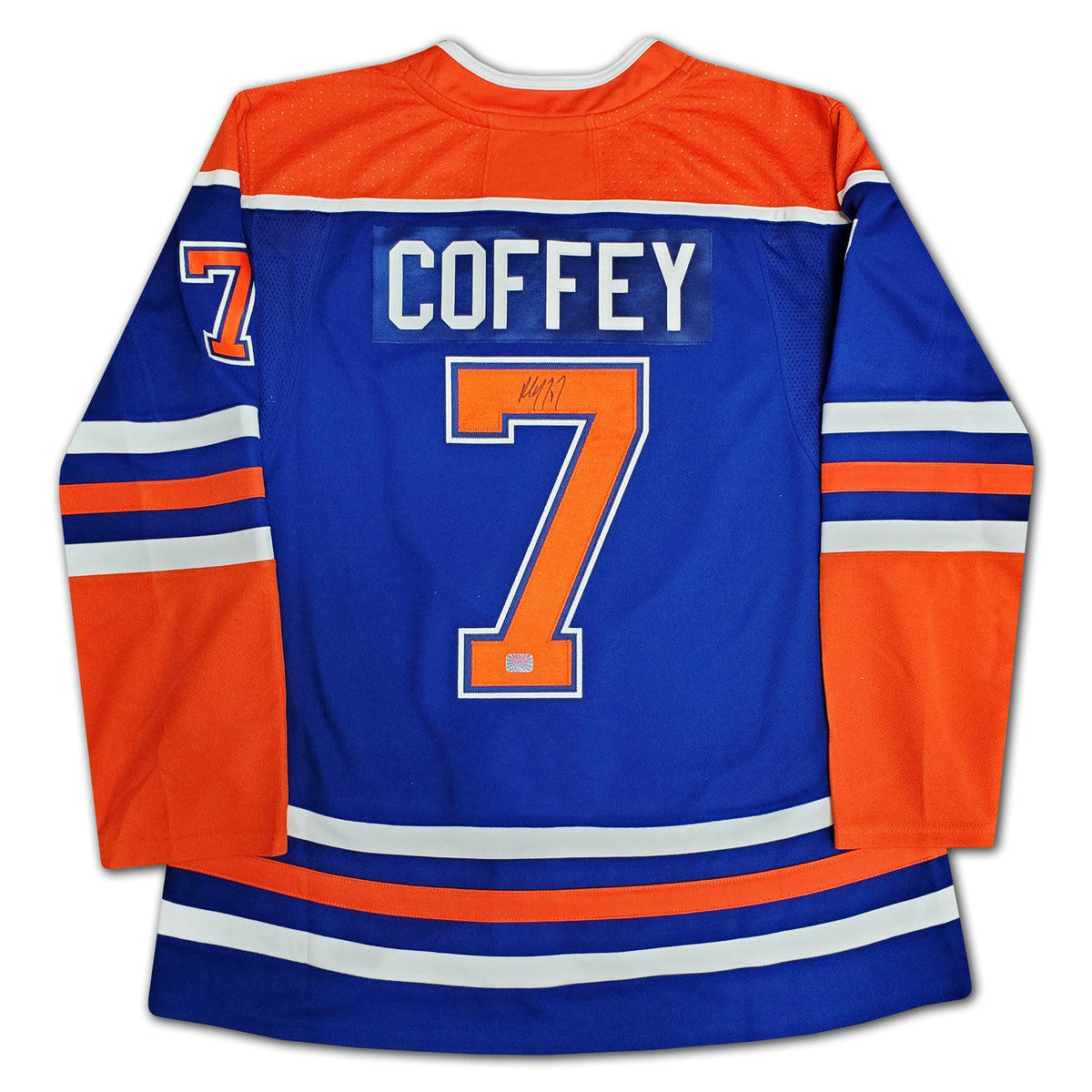 Paul Coffey Autographed Edmonton Oilers Blue Jersey