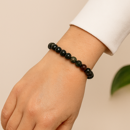 Bloodstone Round Bracelet