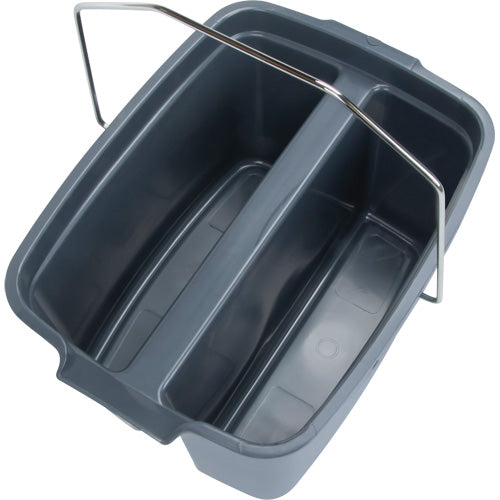 Seau à double compartiment, capacité de 19 L (4,75 gal. US), gris