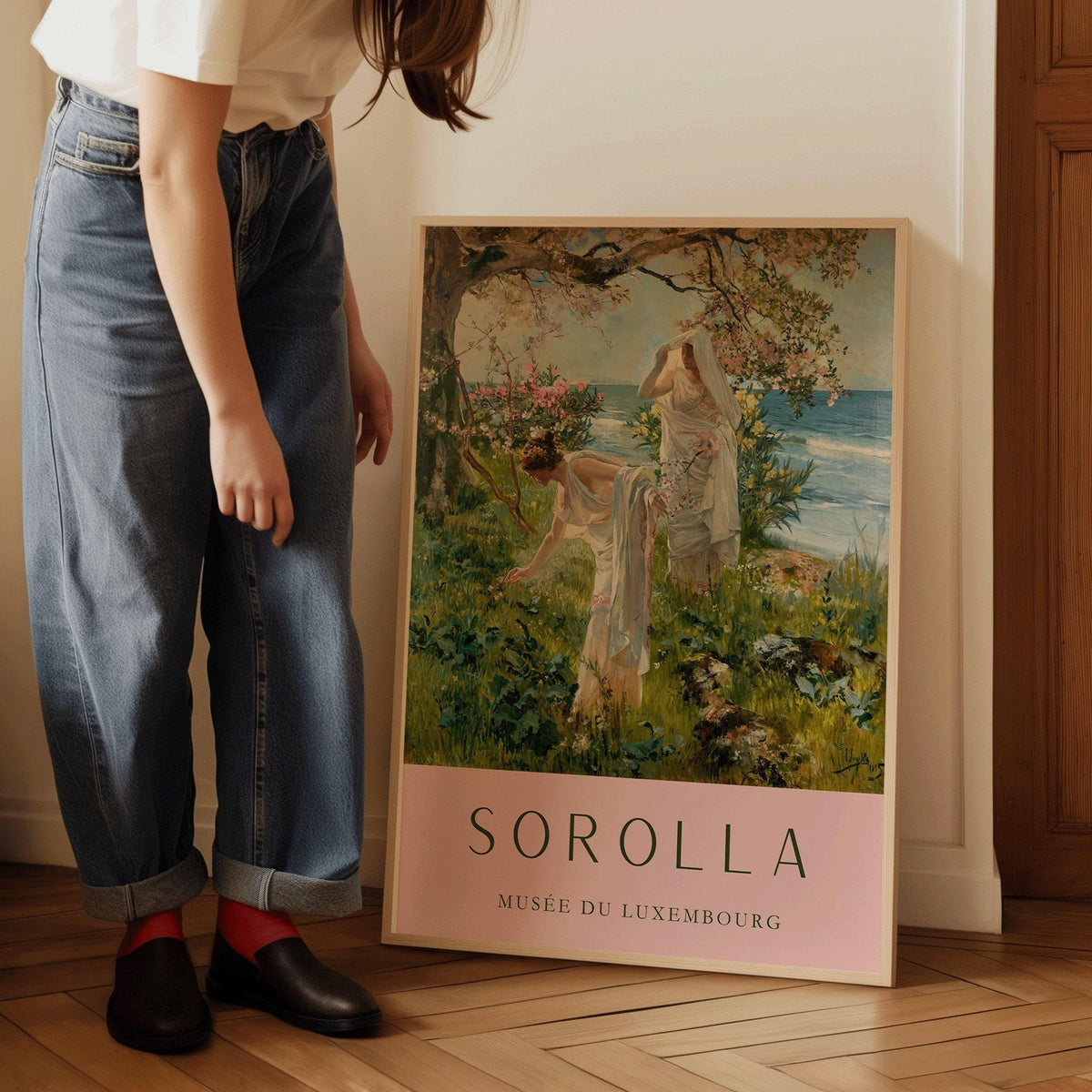 Impression Filles Grecques de Sorolla : Œuvre d'Art Classique Espagnole (Encadrée ou Non Encadrée)