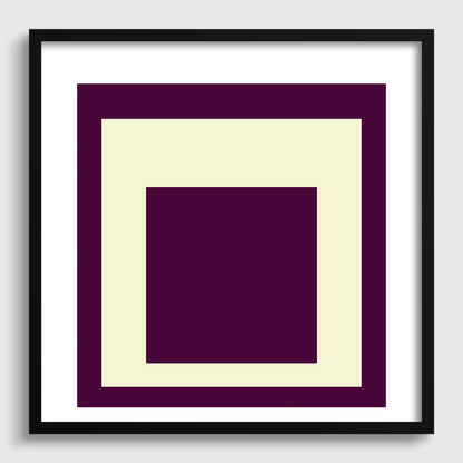 Impression d'art « Dessert » inspirée de Josef Albers, « Hommage au carré » Giclée moderne du milieu du siècle, option encadrée