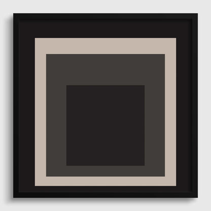 Inspiré de Josef Albers - Élégance - Estampe Giclée Hommage au Carré : Art Moderne du Milieu du Siècle