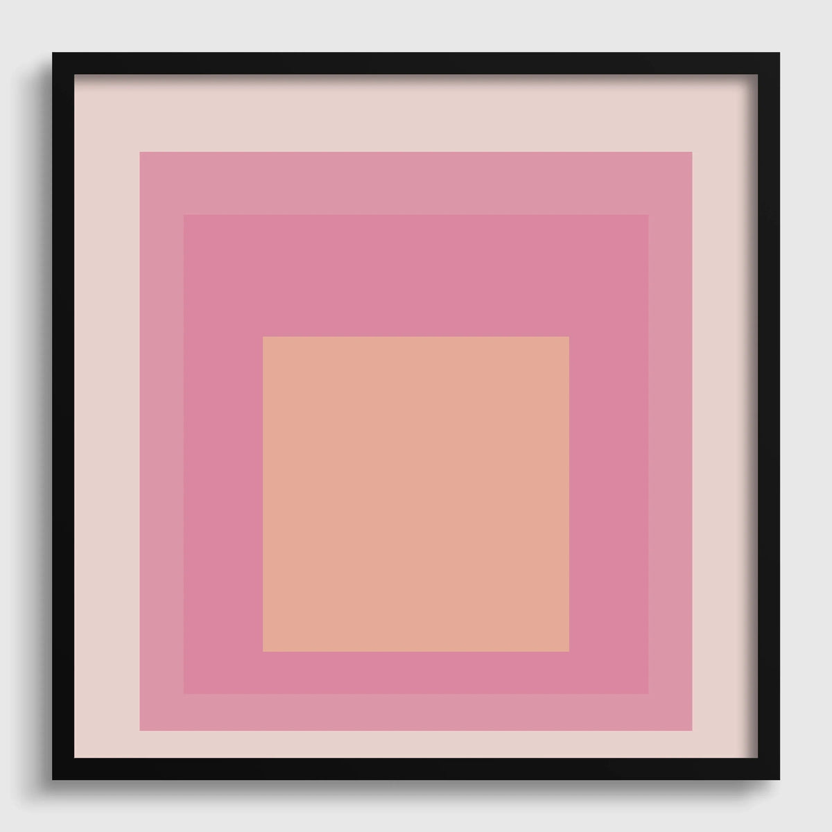Josef Albers Inspired 'Patricia' Giclee Print: Mid-Century Modern Homage to the Square (1x1)