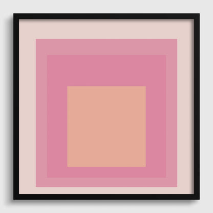 Josef Albers Inspired 'Patricia' Giclee Print: Mid-Century Modern Homage to the Square (1x1)