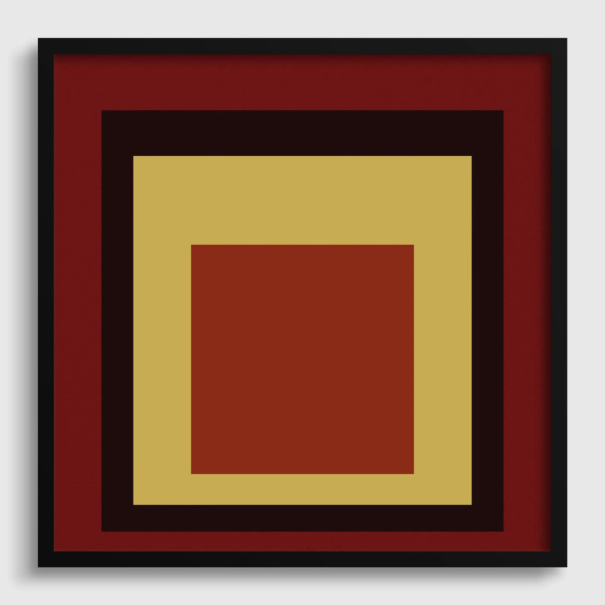 Josef Albers inspired 'Uber Alles' Giclee Print: Mid-Century Modern Homage to the Square