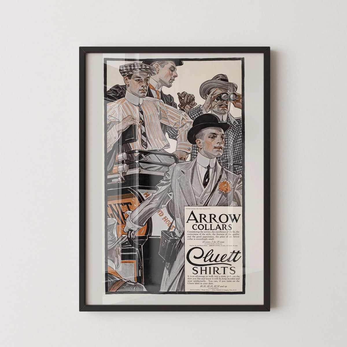 J.C. Leyendecker Arrow Collars Print: Vintage LGBTQ+ Art Advertisement