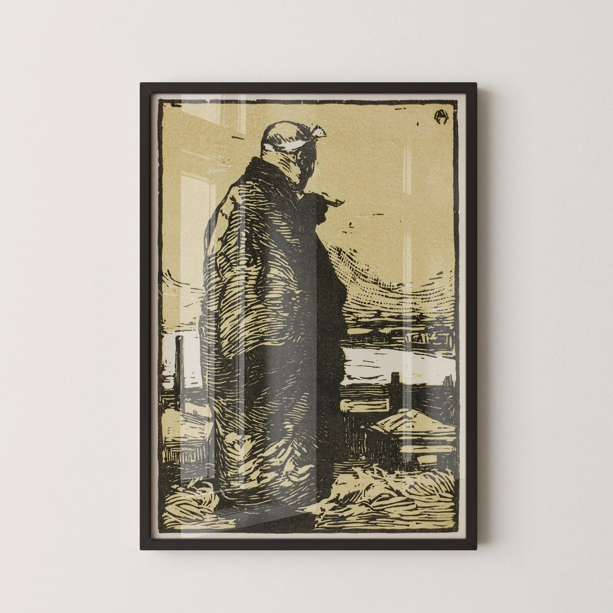 Kanae Yamamoto - The Fisherman Giclee Print: Japanese Woodblock Art