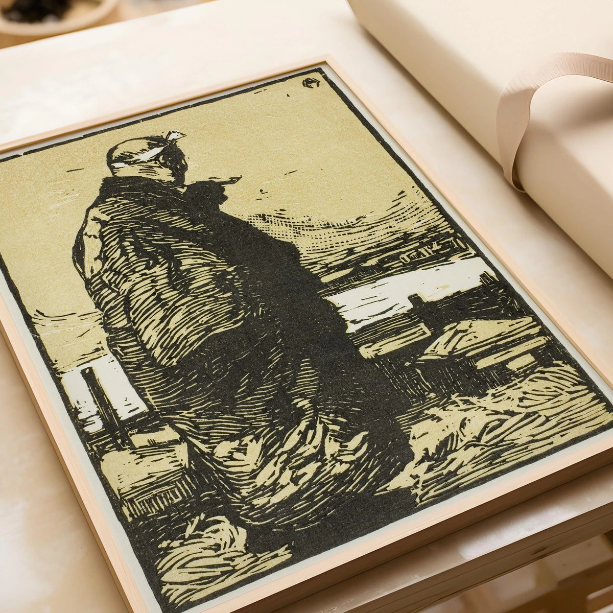 Kanae Yamamoto - The Fisherman Giclee Print: Japanese Woodblock Art