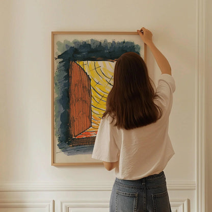 Estampe d'art abstrait Karl Wiener : From My Life n° 13 (avec ou sans cadre fait main)