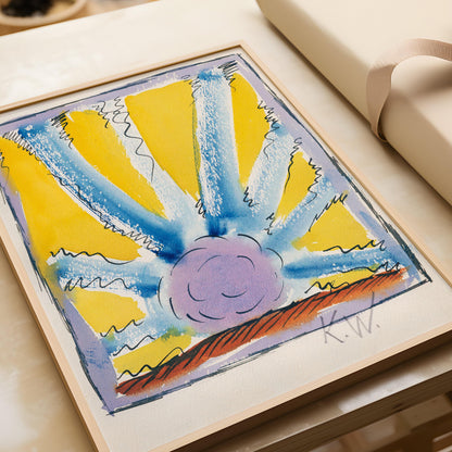 Karl Wiener Abstract Art Print: Colorful Modern Wall Decor