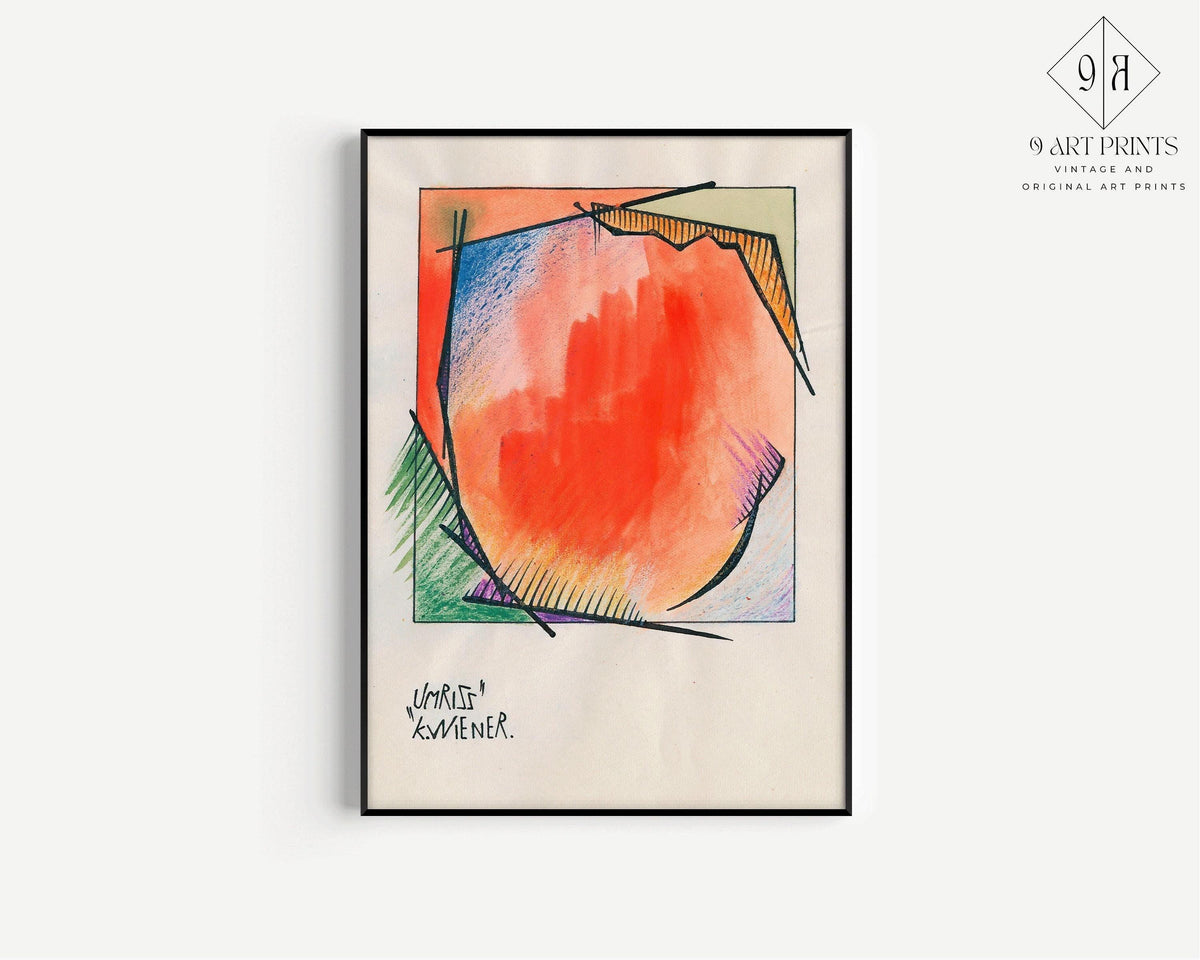 Karl Wiener - Umriss (Outline) | Modern Abstract Art (available handframed or unframed)