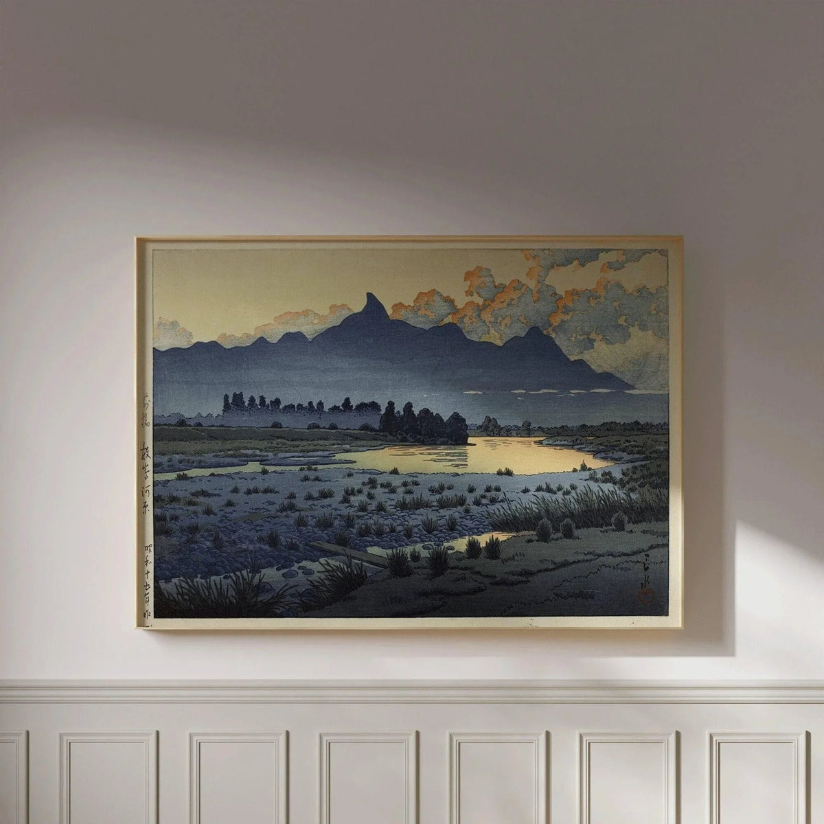 Kawase Hasui Japanese Art Print: Maebashi Marsh Giclee, Studio Ghibli Style