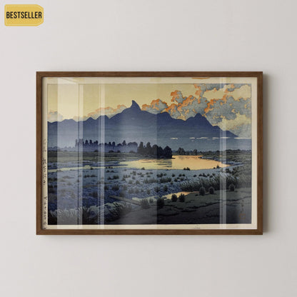 Kawase Hasui Japanese Art Print: Maebashi Marsh Giclee, Studio Ghibli Style