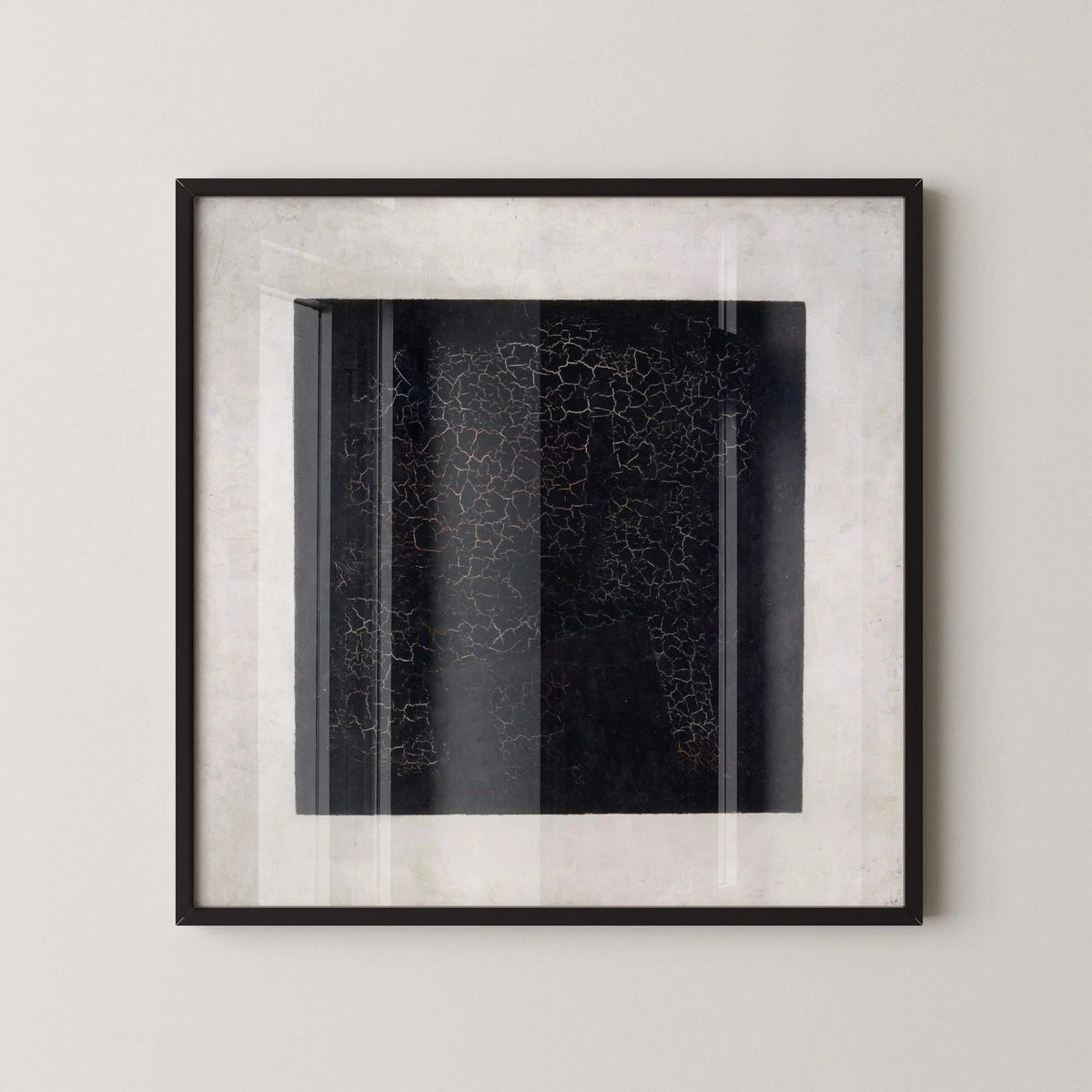 Impression d'art Carré Noir de Malevitch : Giclée abstraite moderne sur papier Hahnemühle (1x1)