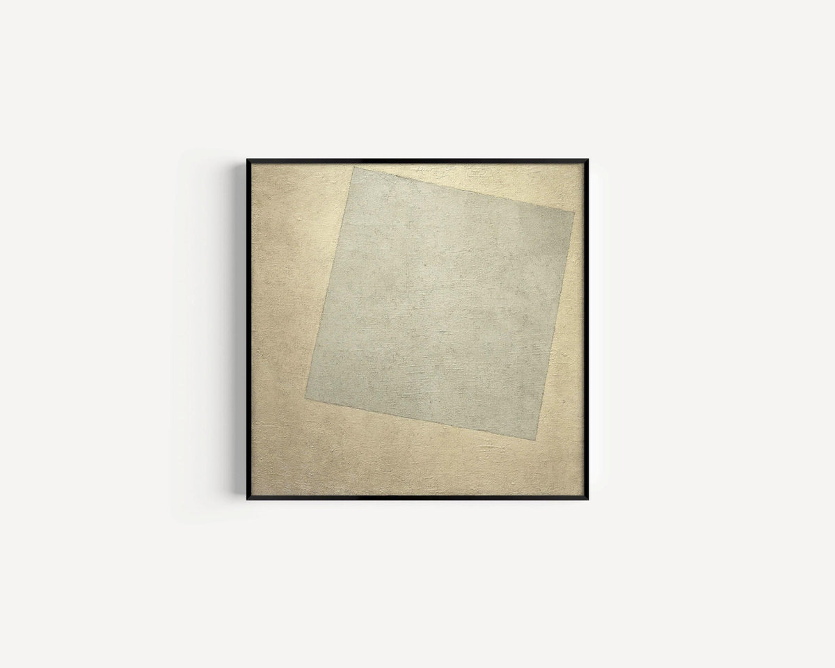Estampe Giclée Kazimir Malevich Blanc sur Blanc : Art Abstrait Moderne (1x1)