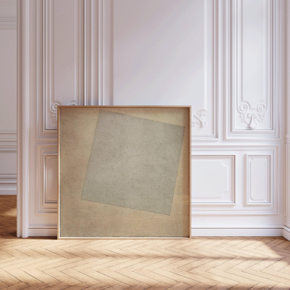 Estampe Giclée Kazimir Malevich Blanc sur Blanc : Art Abstrait Moderne (1x1)