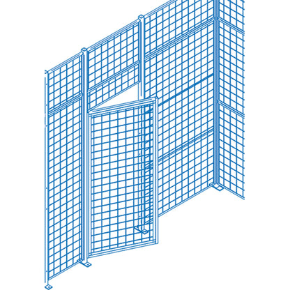 Composants de cloisons grillagées – Portes battantes, 3' L x 7' H